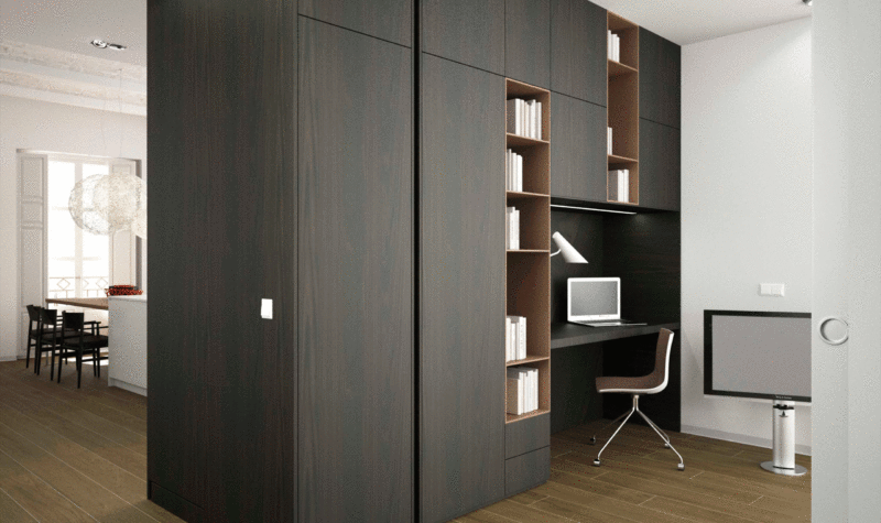 Mueble bifacial zona estar. Proyecto forma Interiorismo