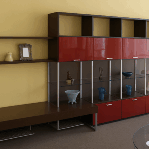 Mueble salón librería y zona de televisión