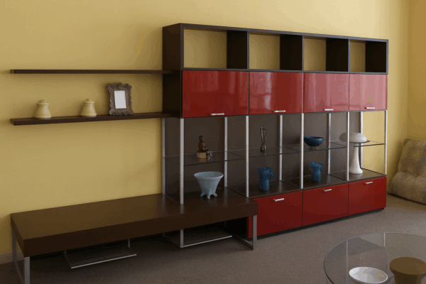 Mueble salón librería y zona de televisión